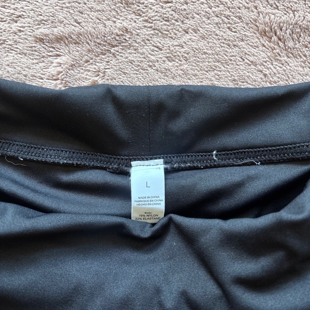 QINSEN Black Athletic Skort with Built-in Shorts Tennis Golf Running Size L - Picture 5 of 7